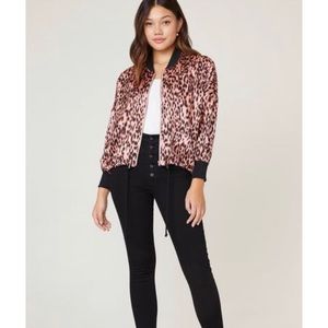 Pink Leopard Bomber Jacket